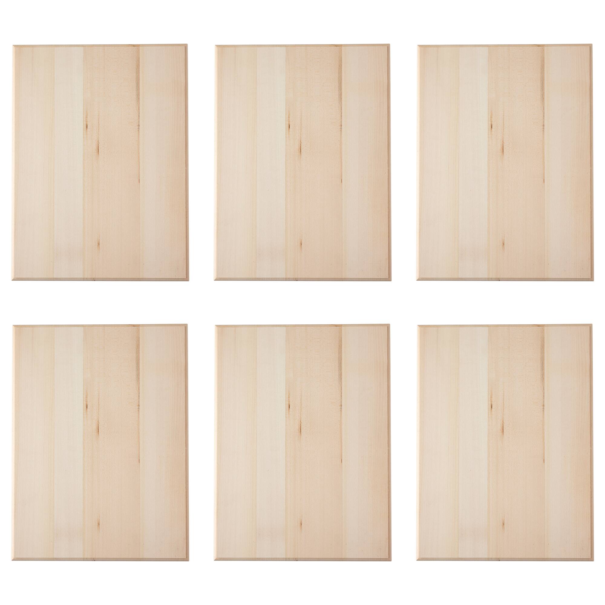 6 Pack: 16" Basswood Rectangle Plaque by Make Market®